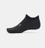 CALCETINES UNDER ARMOUR ESSENTIAL NO SHOW UNISEX (3 - PACK NEGROS) | 1361459 - 002 UNDER ARMOUR L - RealSport
