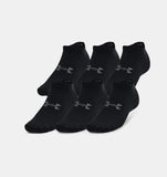 CALCETINES UNDER ARMOUR ESSENTIAL NO SHOW UNISEX (6 - PACK NEGROS) | 1370542 - 001 UNDER ARMOUR L - RealSport