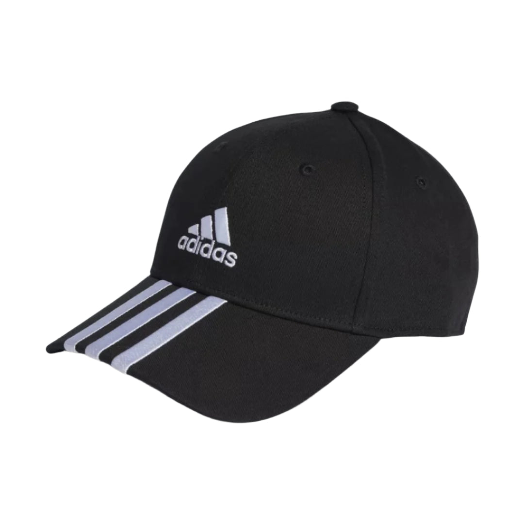 GORRA DE BÉISBOL ADIDAS 3 TIRAS SARGA DE ALGODÓN NEGRA | IB3242 - RealSport