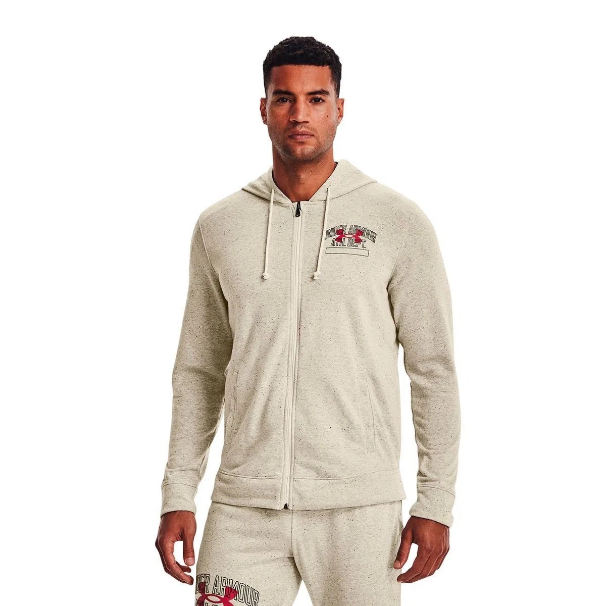 POLERON UNDER ARMOUR RIVAL TERRY ATHLETIC DEPARTMENT FULL - ZIP BEIGE | 1370355 - 279 UNDER ARMOUR Xl - RealSport
