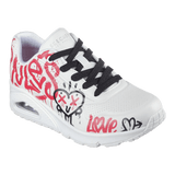 ZAPATILLAS SKECHERS UNO LOVE GRAFFITI BLANCO/ROJO (MUJER) | 177082 - WRBK SKECHERS 35 - RealSport