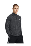 POLERÓN UNDER ARMOUR TECH HALF ZIP GRIS OSCURO | 1382797-001