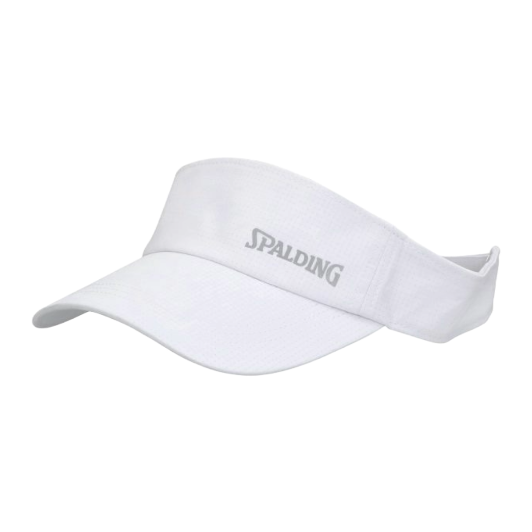 VISERA CURVA SPALDING SPORT-V REFLEX BLANCA (LOGO REFLECTANTE) | SPACAPV015