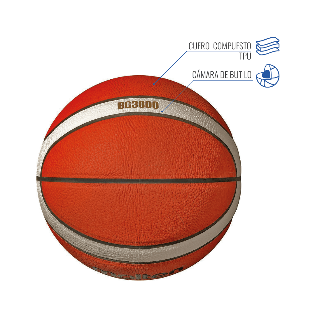 BALÓN DE BASKETBALL MOLTEN BG3800 LNB | MO22125 MITRE 6,0 - RealSport