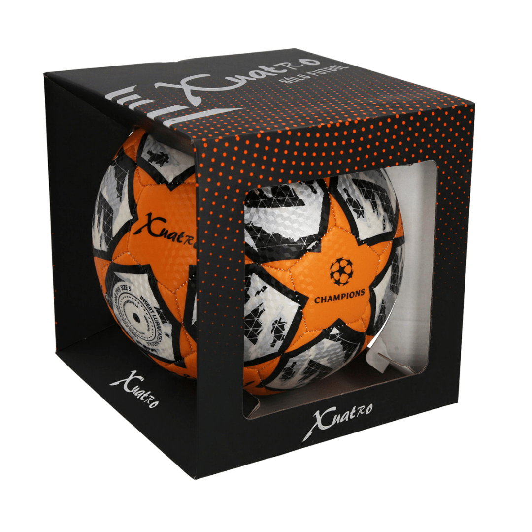 BALÓN DE FÚTBOL XUATRO N°5 NARANJA SZ - BALL005 CUATRO 5,0 - RealSport