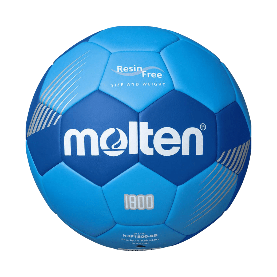 BALÓN DE HANDBOL MOLTEN SERIE F1800 RESINA FREE AZULINO T.3 | MO21992 MITRE 3,0 - RealSport