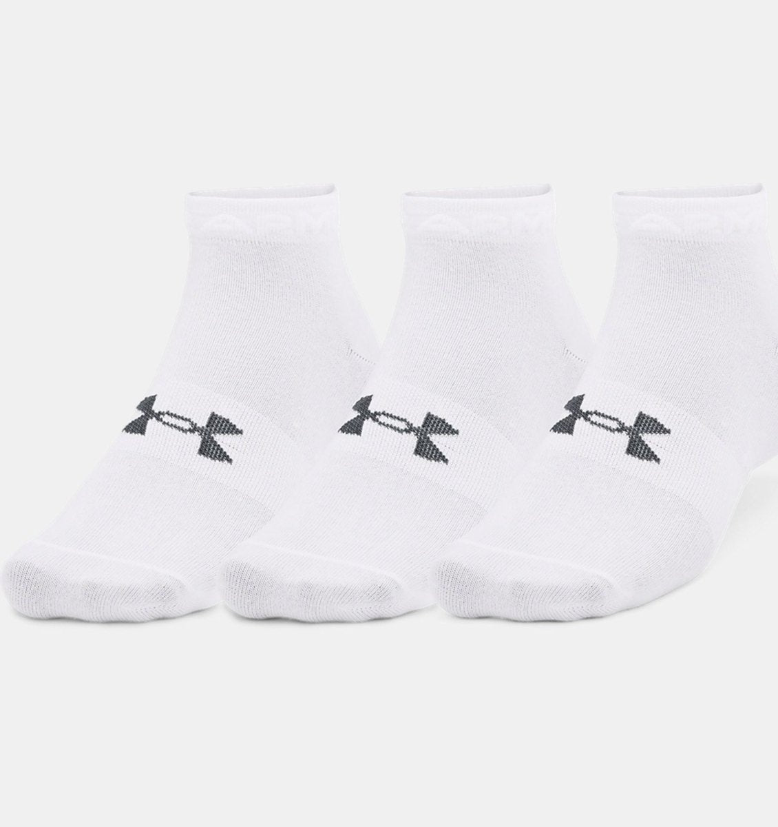 CALCETINES UNDER ARMOUR ESSENTIAL UNISEX CORTOS (3 - PACK BLANCOS) | 1365745 - 100 UNDER ARMOUR L - RealSport