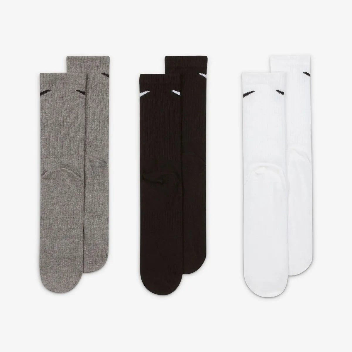 [PACK DE 3] CALCETINES NIKE EVERYDAY LIGHTWEIGHT GRIS/NEGRO/BLANCO (UNISEX) | SX7676 - 964 - RealSport