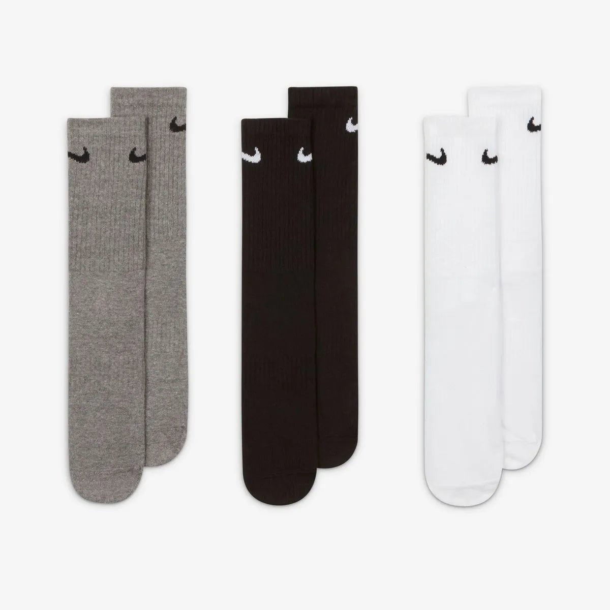 [PACK DE 3] CALCETINES NIKE EVERYDAY LIGHTWEIGHT GRIS/NEGRO/BLANCO (UNISEX) | SX7676 - 964 - RealSport