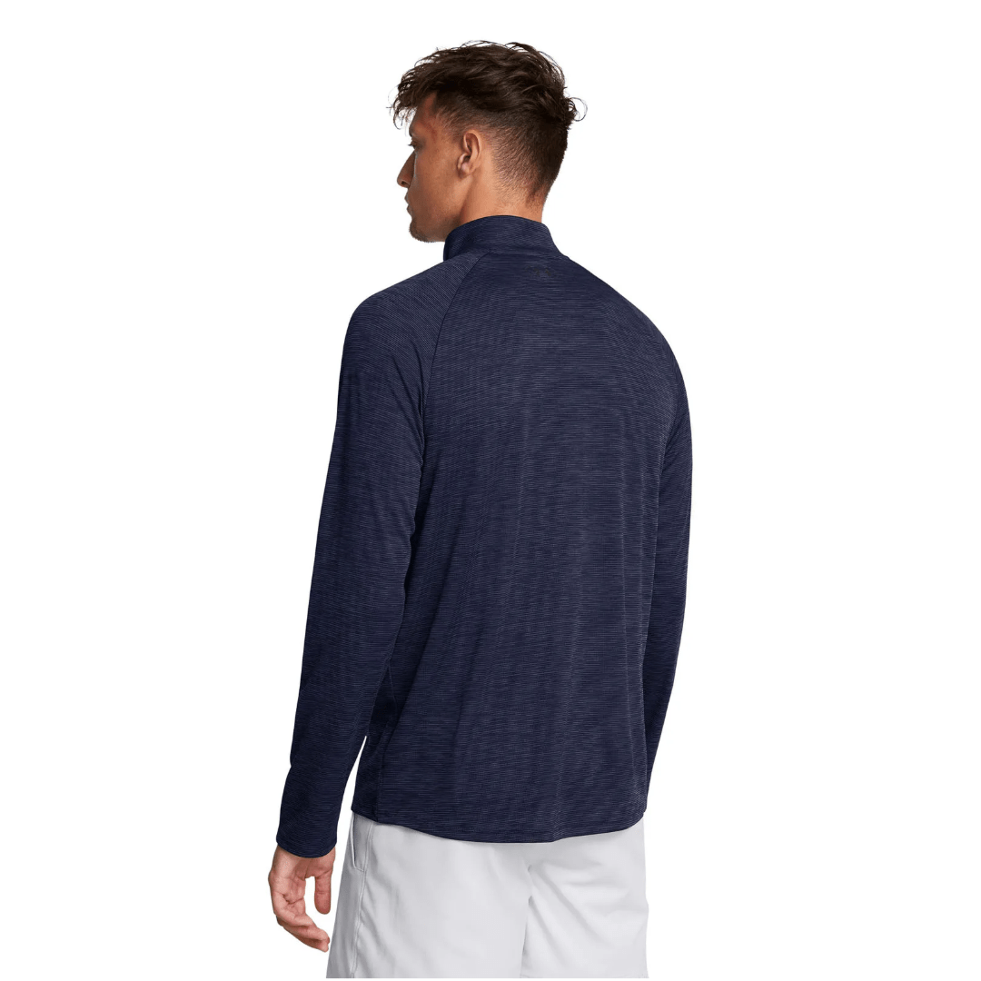 POLERÓN UNDER ARMOUR TECH HALF ZIP AZUL MARINO (HOMBRE) | 1382797 - 410 UNDER ARMOUR S - RealSport