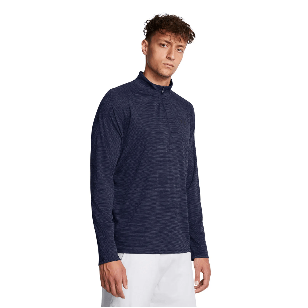 POLERÓN UNDER ARMOUR TECH HALF ZIP AZUL MARINO (HOMBRE) | 1382797 - 410 - RealSport