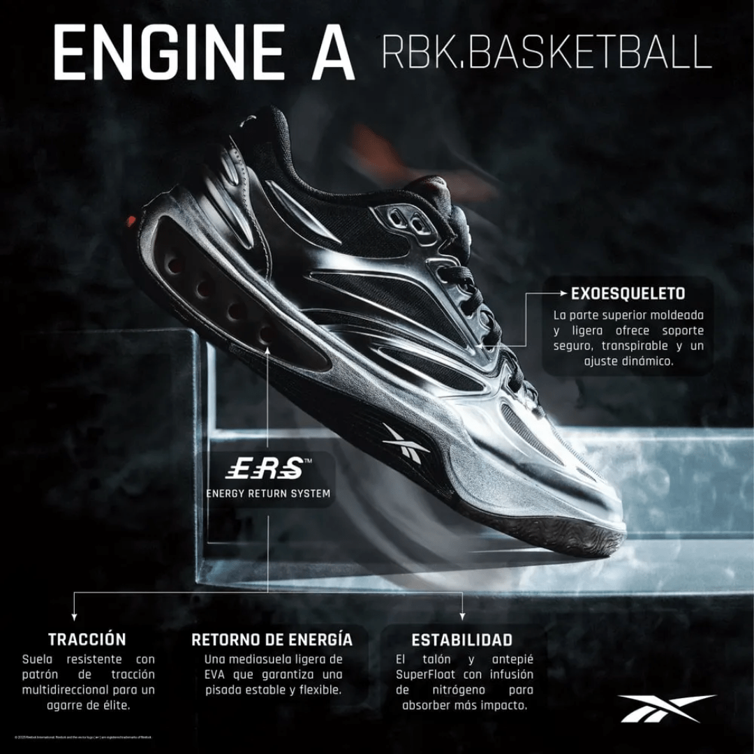 ZAPATILLAS DE BASKETBALL REEBOK ENGINE A HOMBRE | 100218464 REEBOK 7,5 - RealSport