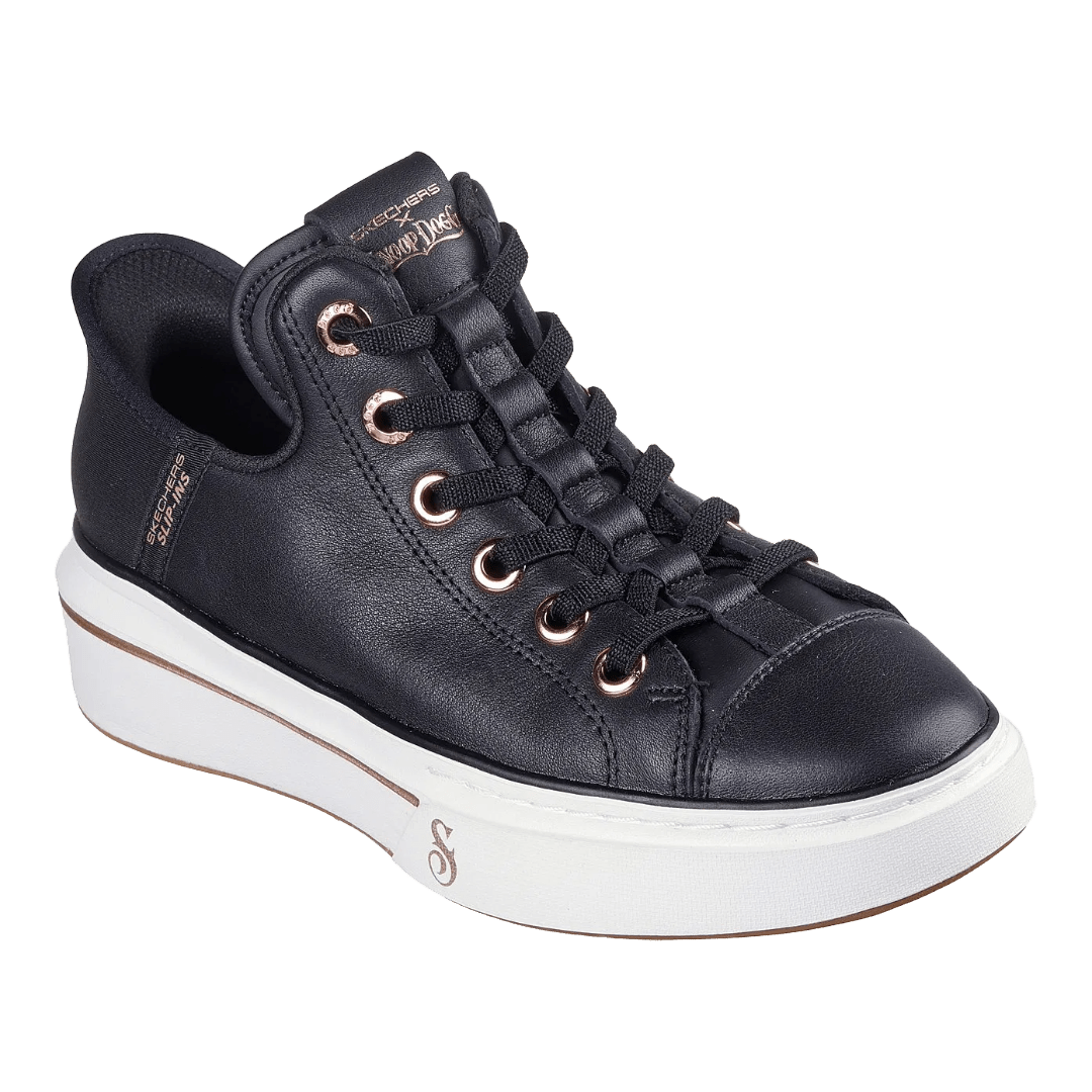 ZAPATILLAS SKECHERS [SLIP - INS] SNOOP ONE - OG LEATHER NEGRAS (MUJER) | 186001 - BLK SKECHERS 35 - RealSport