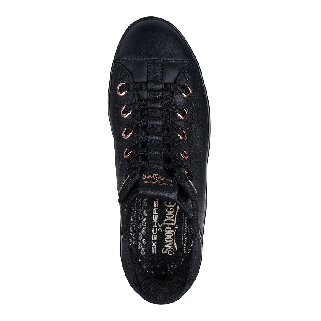 ZAPATILLAS SKECHERS [SLIP - INS] SNOOP ONE - OG LEATHER NEGRAS (MUJER) | 186001 - BLK - RealSport