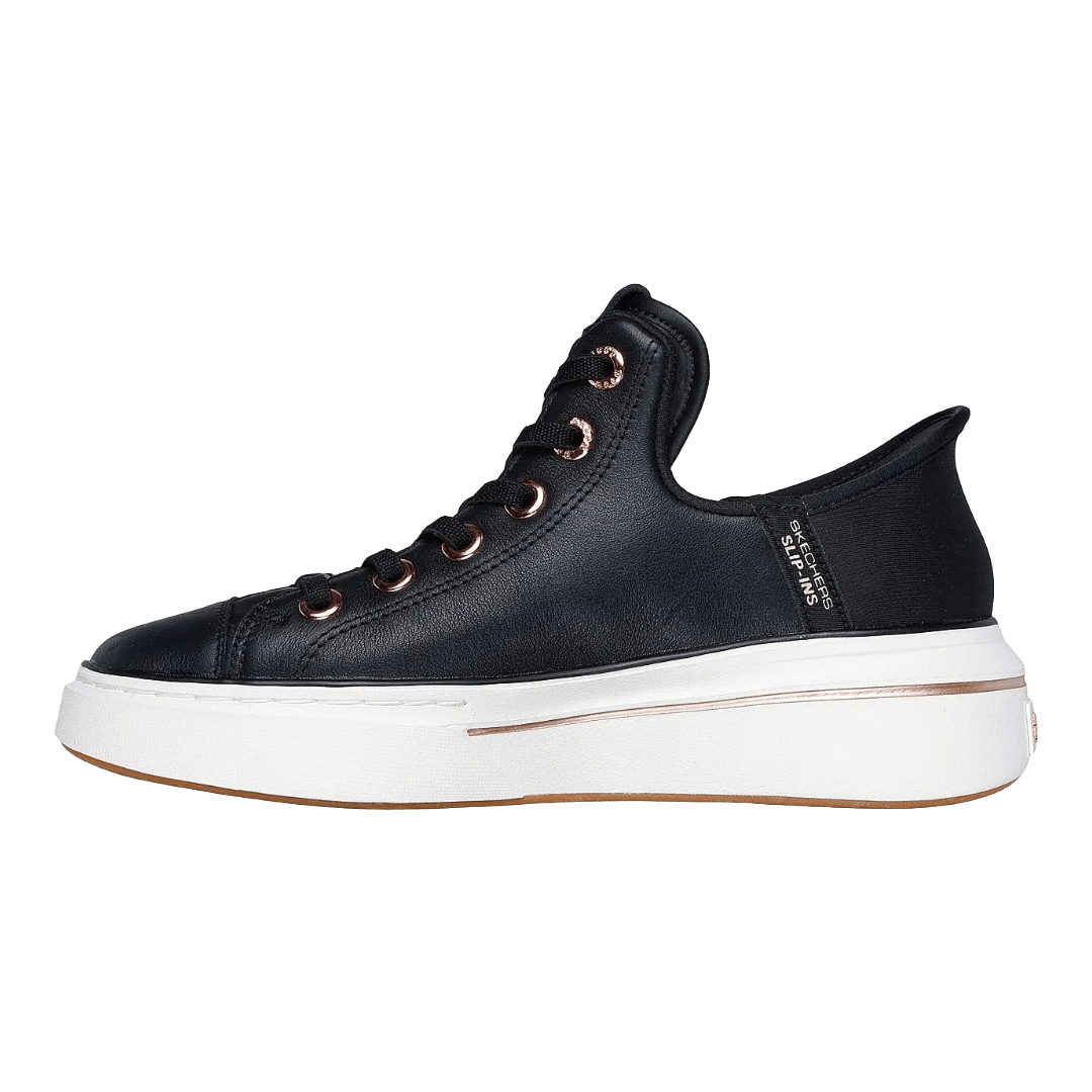 ZAPATILLAS SKECHERS [SLIP - INS] SNOOP ONE - OG LEATHER NEGRAS (MUJER) | 186001 - BLK - RealSport