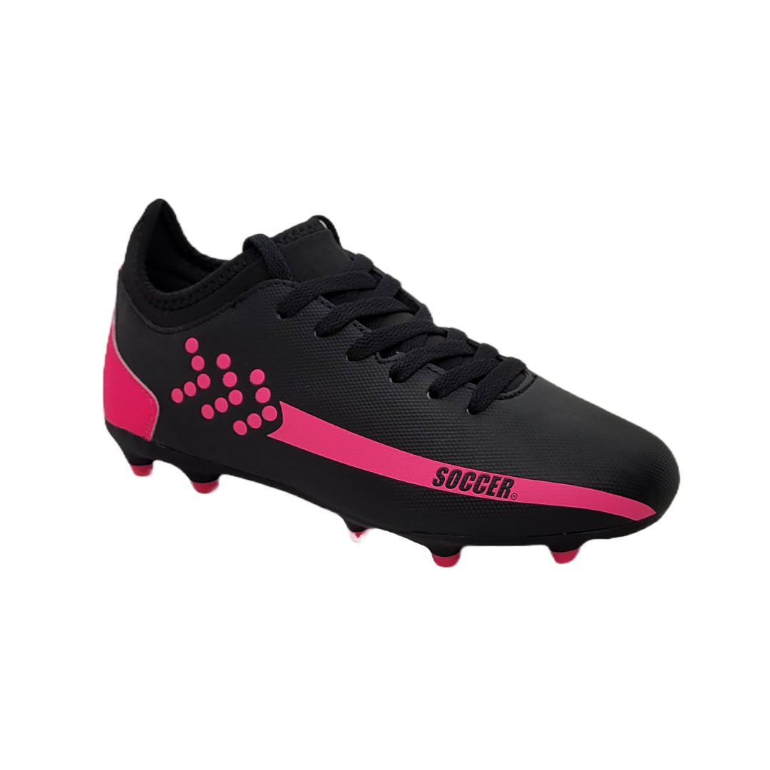 ZAPATILLAS SOCCER FUTBOL BLACK/FUCSIA UNISEX SP - 3 - RealSport