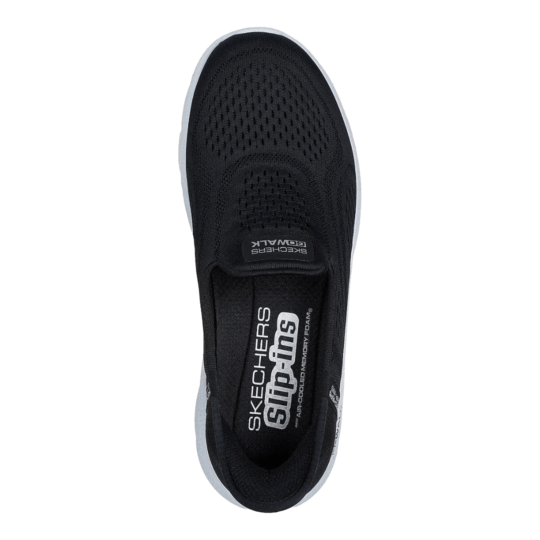 ZAPATOS SKECHERS [SLIP - INS | GO WALK] YAEL NEGRAS (MUJER) | 124848 - BKMT - RealSport